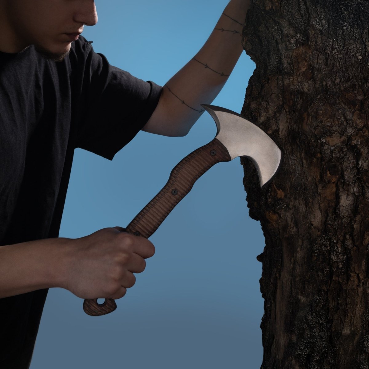 Tactical tomahawk "Wendigo" with polymer composite handle