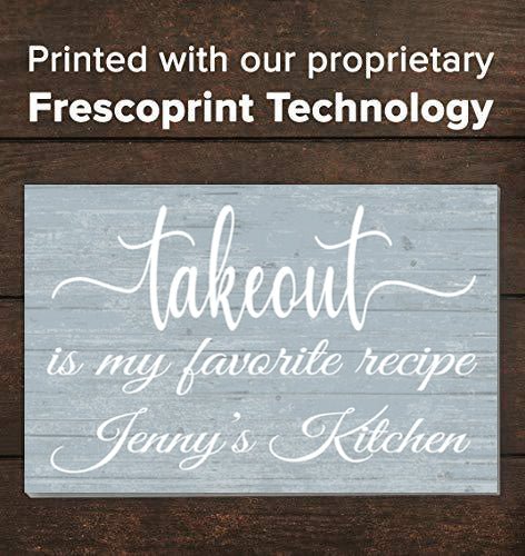 Takeout Is My Favorite Recipe Kitchen Sign with Personalized Name