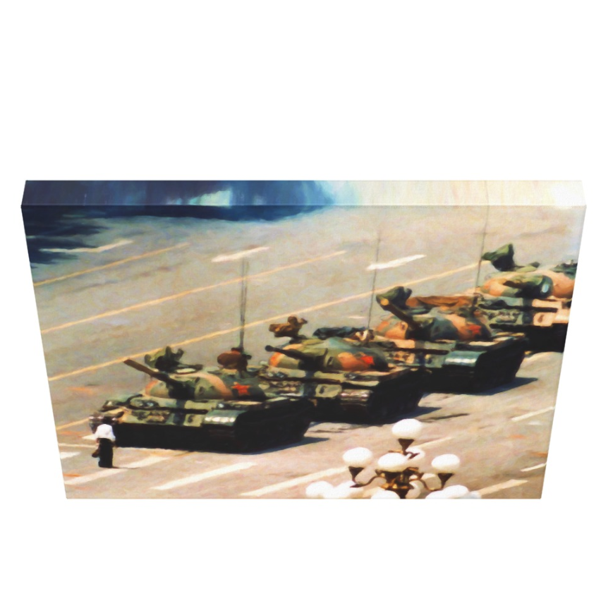 Tank Man Wrapped Canvas Painting