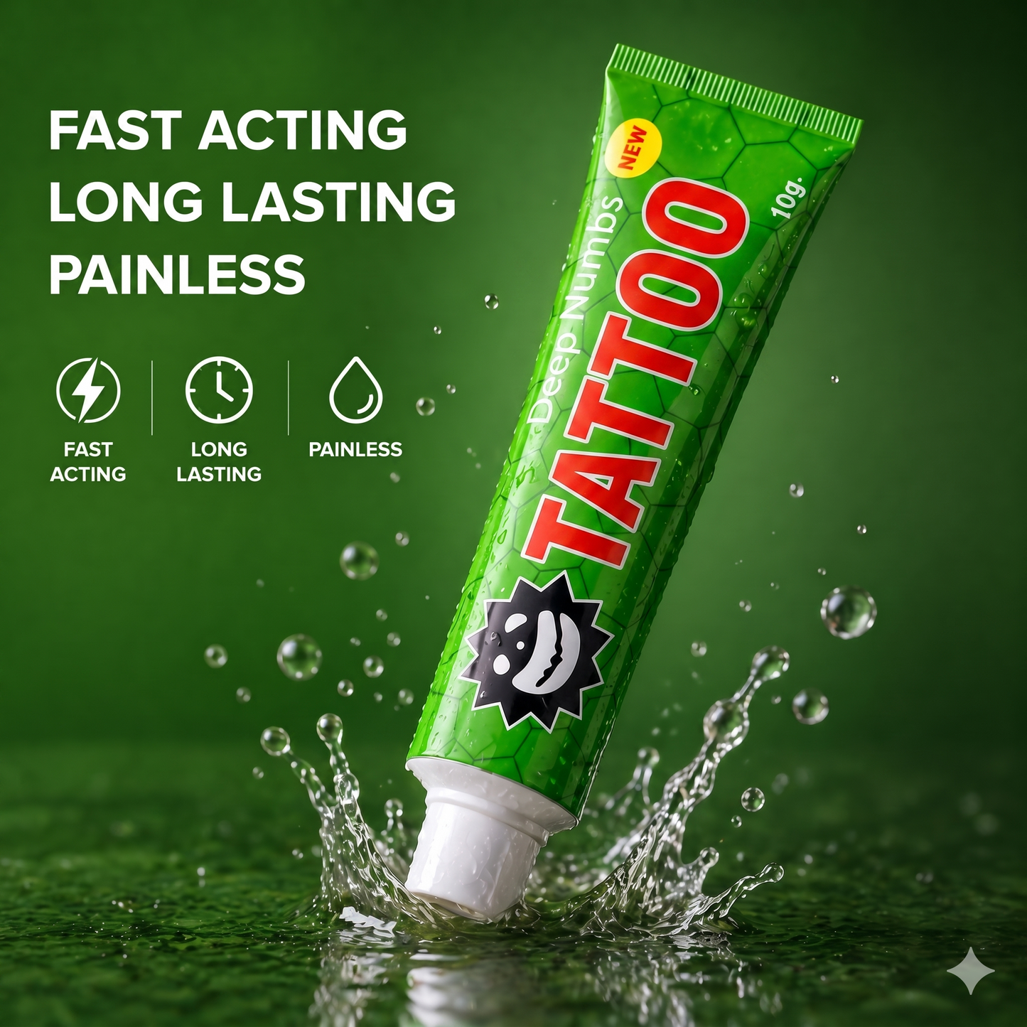 Green Tattoo Numbing Cream - Limited Edition 80%