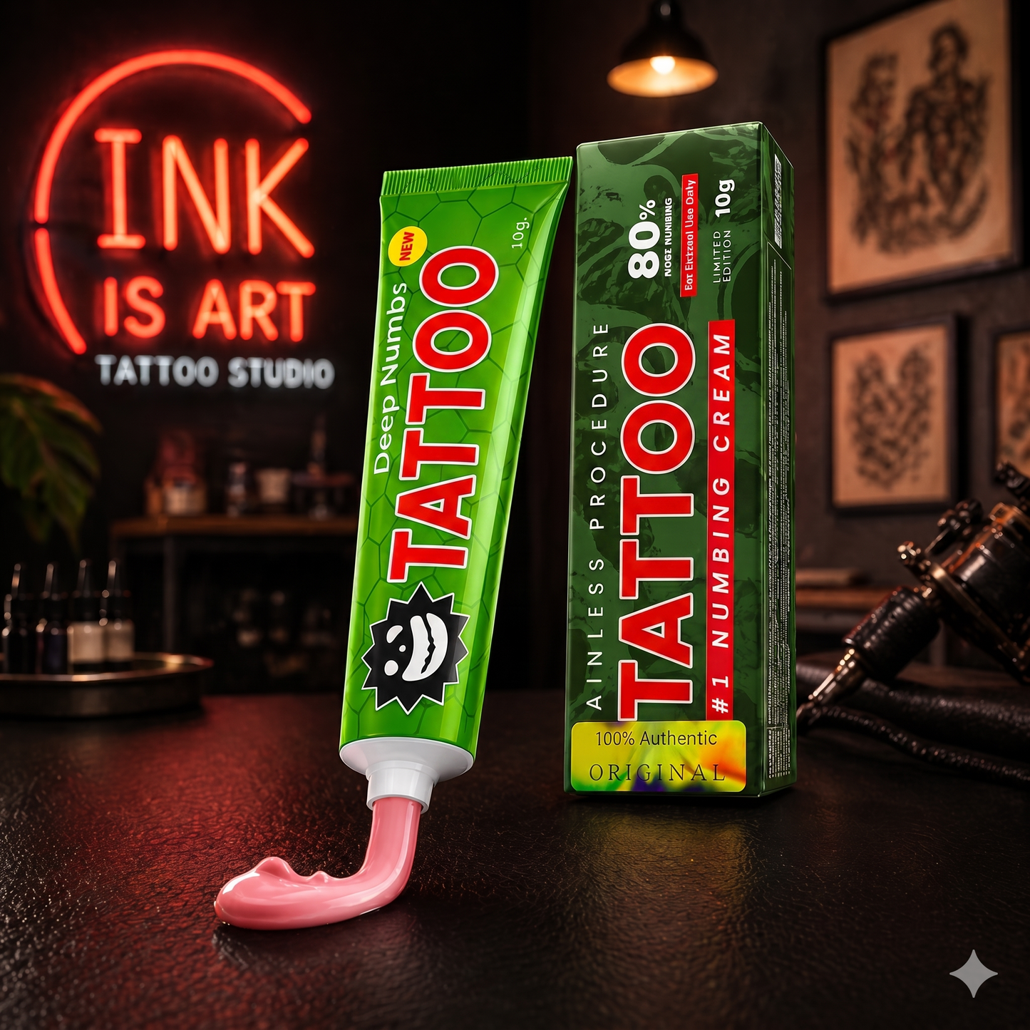 Green Tattoo Numbing Cream - Limited Edition 80%