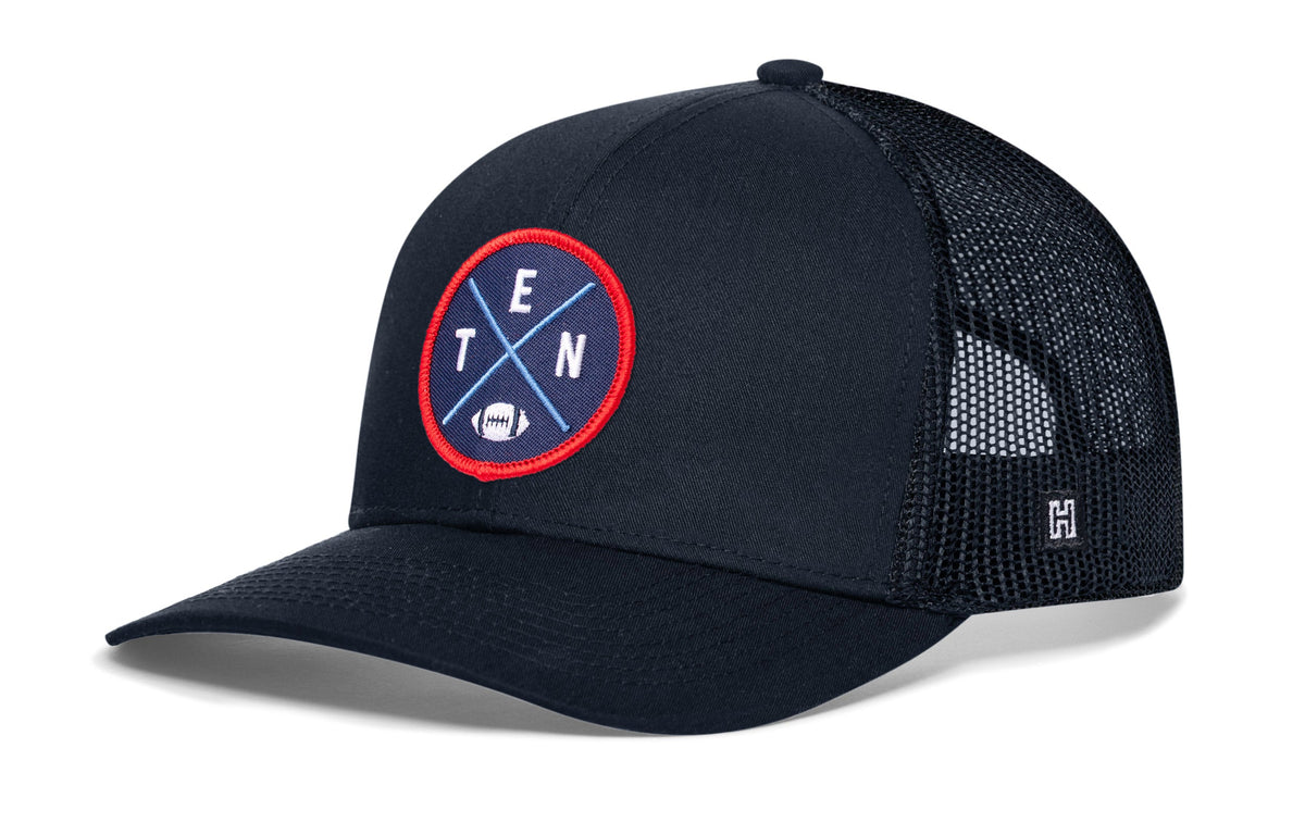 Tennessee Football Trucker Hat  |  Navy Blue TEN X Snapback