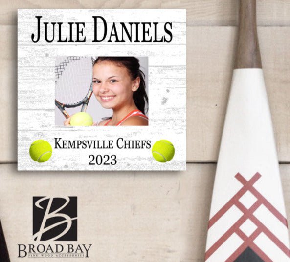 Tennis Recognition Award Plaque Photo Frame for MVP or Senior Season End Gift
