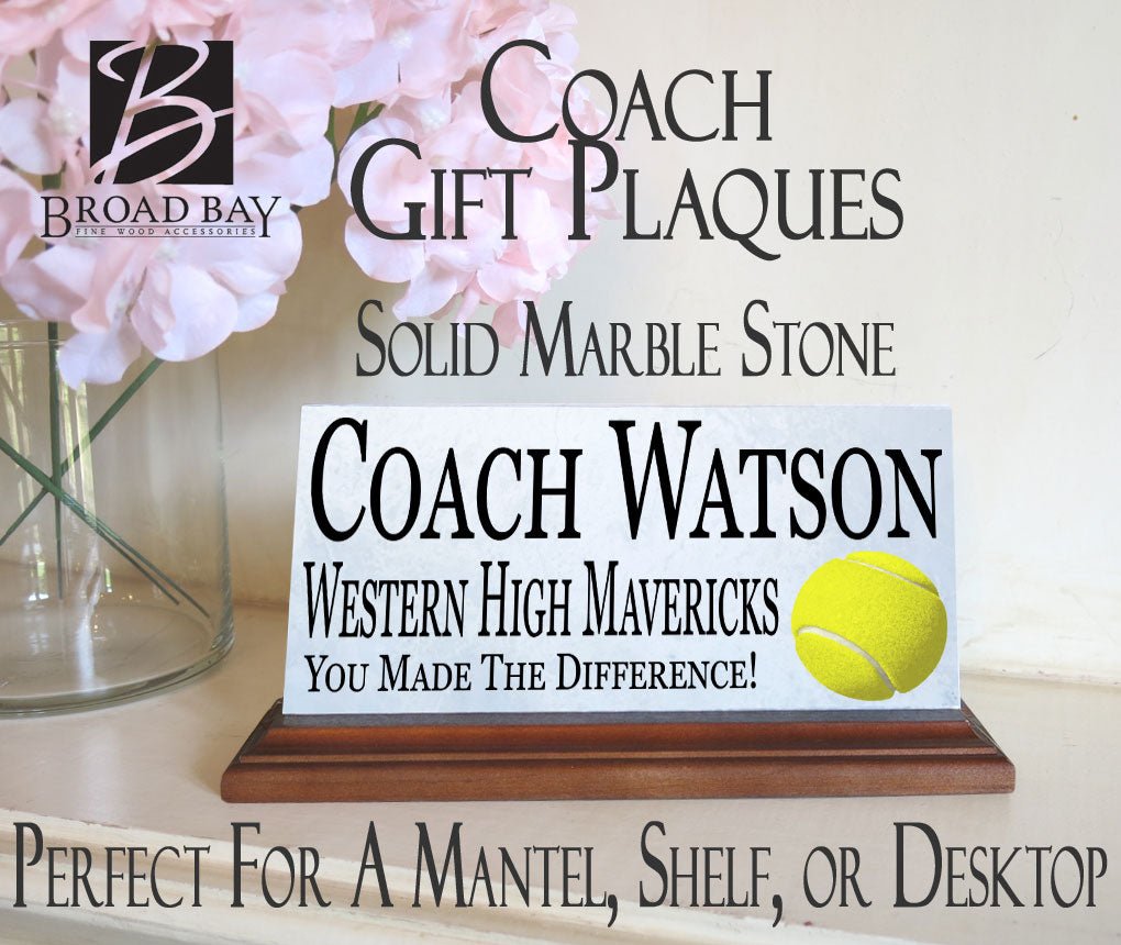 Tennis Coach Gift Plaque Custom Team Appreciation Award For Great Coaches