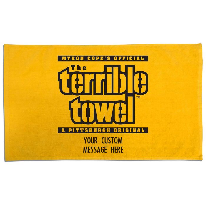 Terrible Towel - Pittsburgh Steelers Custom Embroidered 100% Cotton NFL Fan Towel