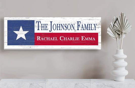 Texas Flag Home Sign Personalized Lone Star Wooden Sign Wedding Gift