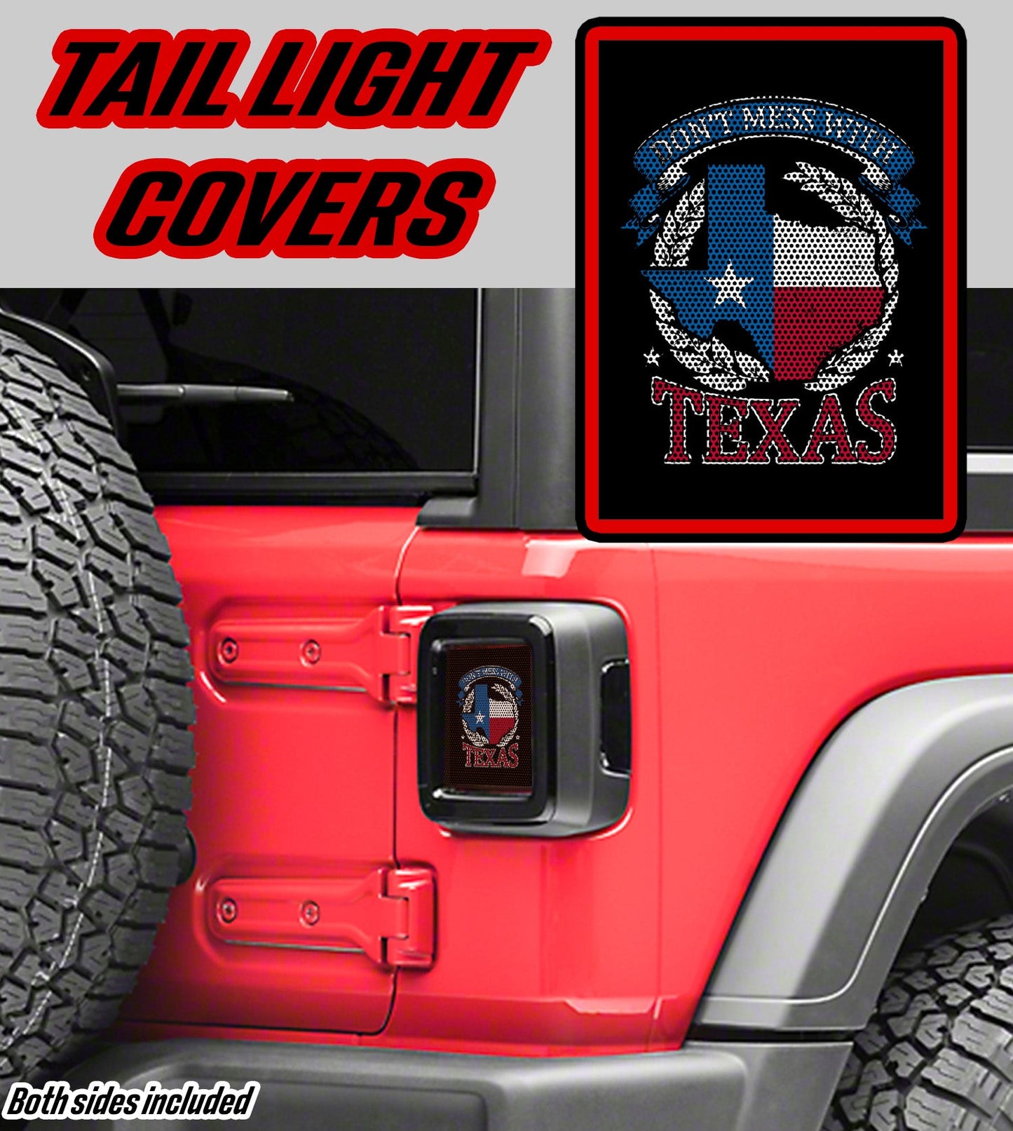 Don't mess with Texas Taillight cover decal