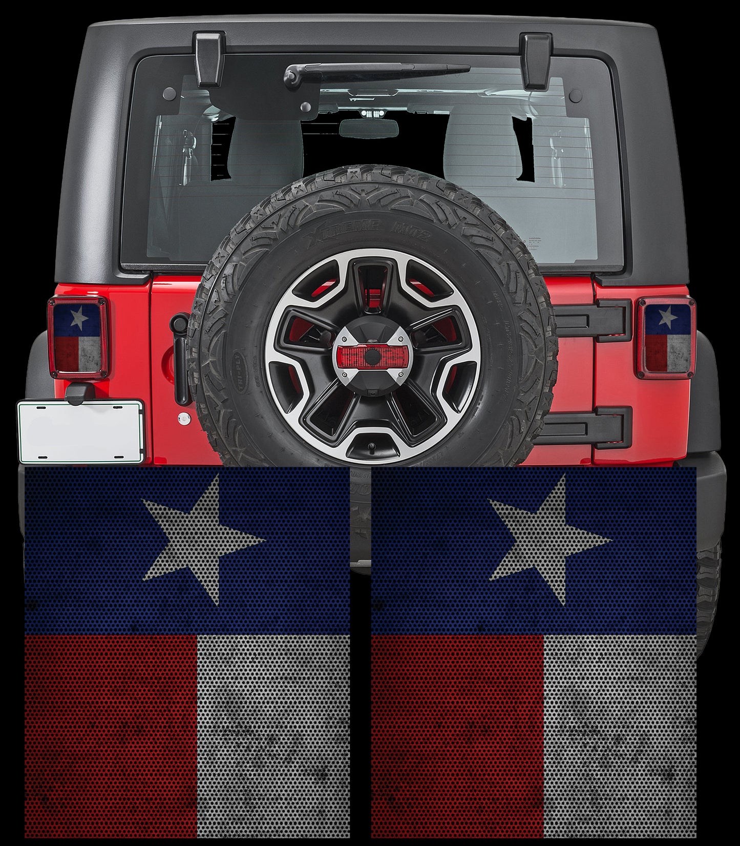 Texas flag Taillight cover decal