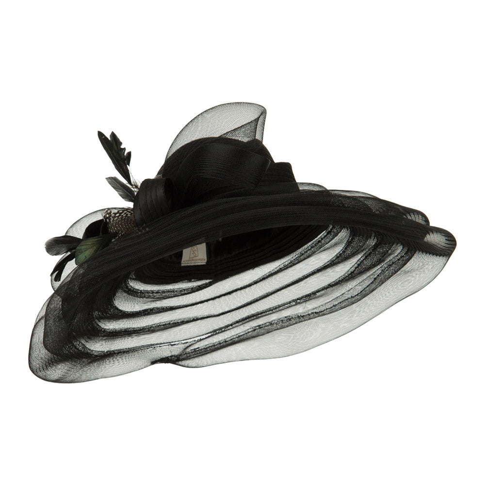 Taffeta Braid Horse Hair Organza Hat