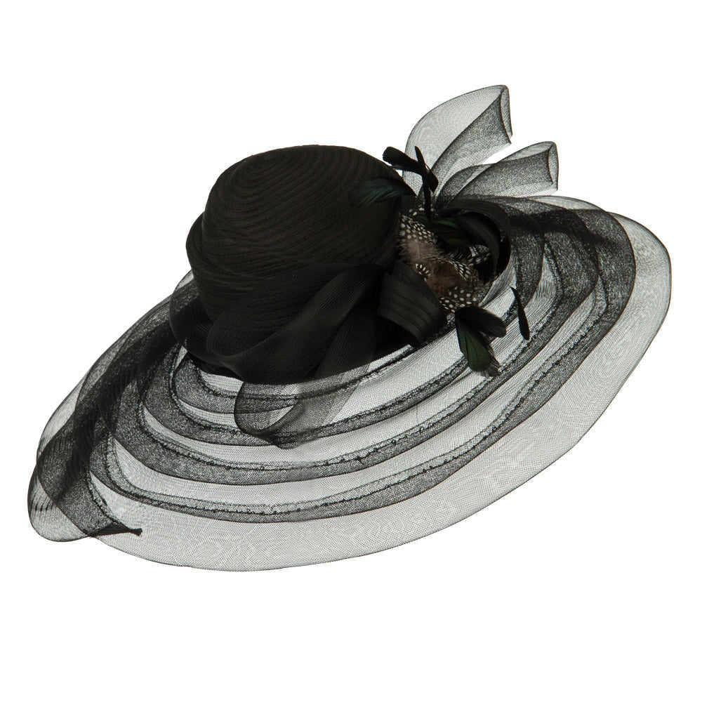 Taffeta Braid Horse Hair Organza Hat