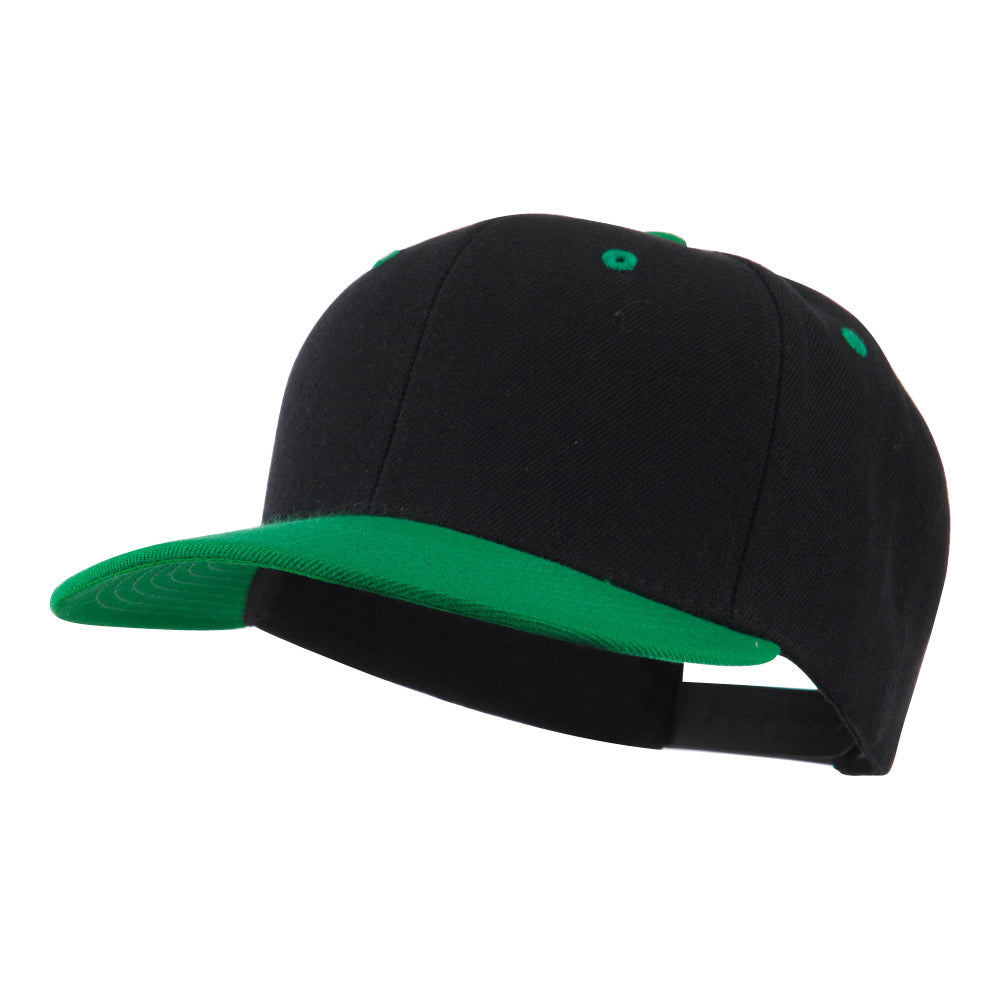 Two Tone Flat Bill Adjustable Ball Cap