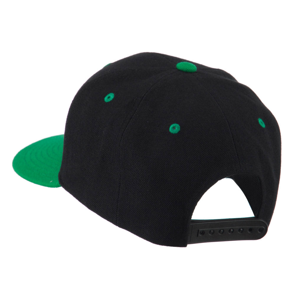Two Tone Flat Bill Adjustable Ball Cap
