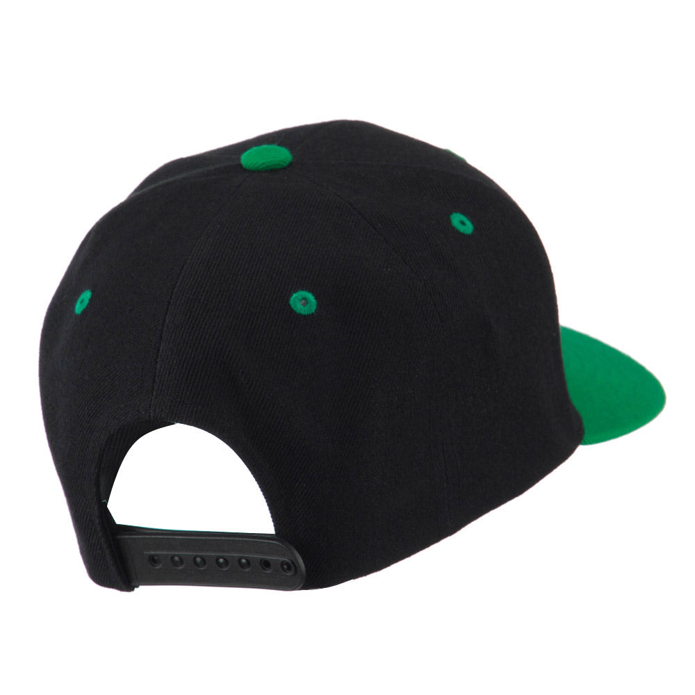 Two Tone Flat Bill Adjustable Ball Cap