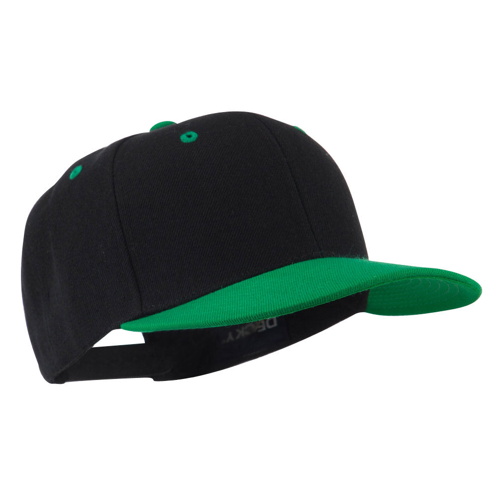 Two Tone Flat Bill Adjustable Ball Cap