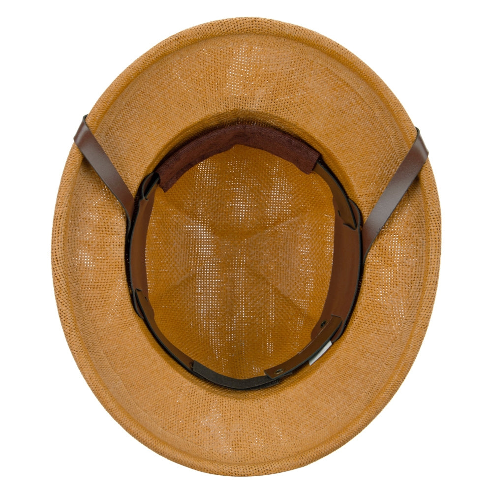 UPF 50+ Pith Helmet Twisted Toyo with Flower Ribbon