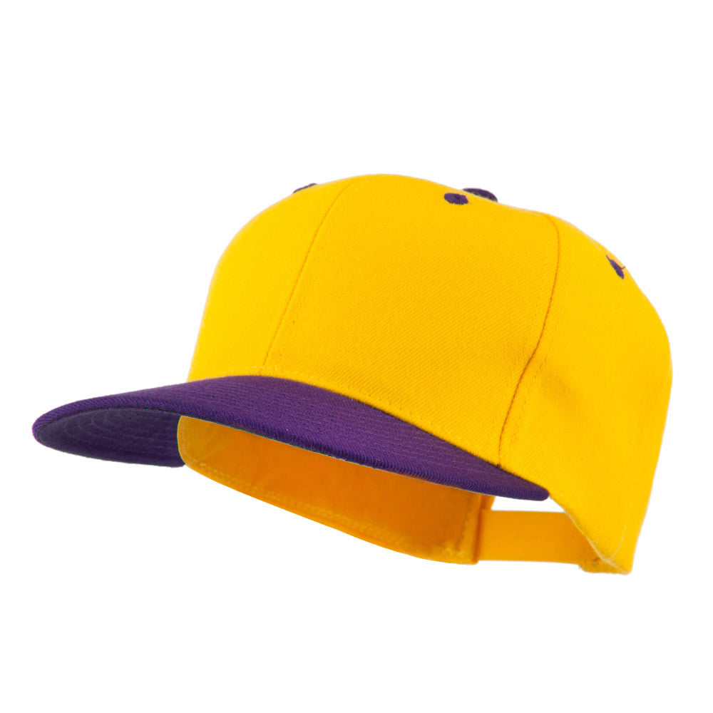 Two Tone Flat Bill Adjustable Ball Cap