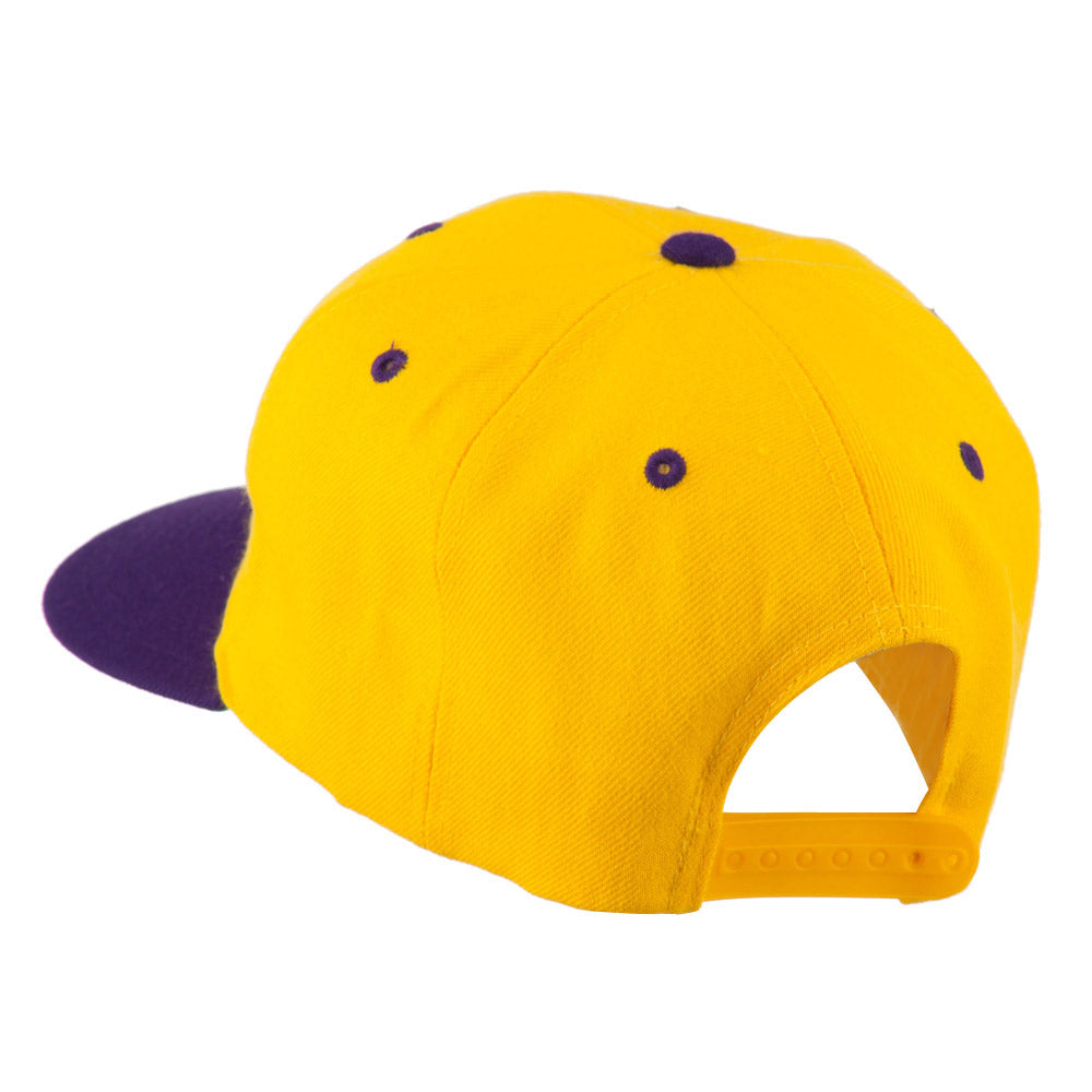 Two Tone Flat Bill Adjustable Ball Cap