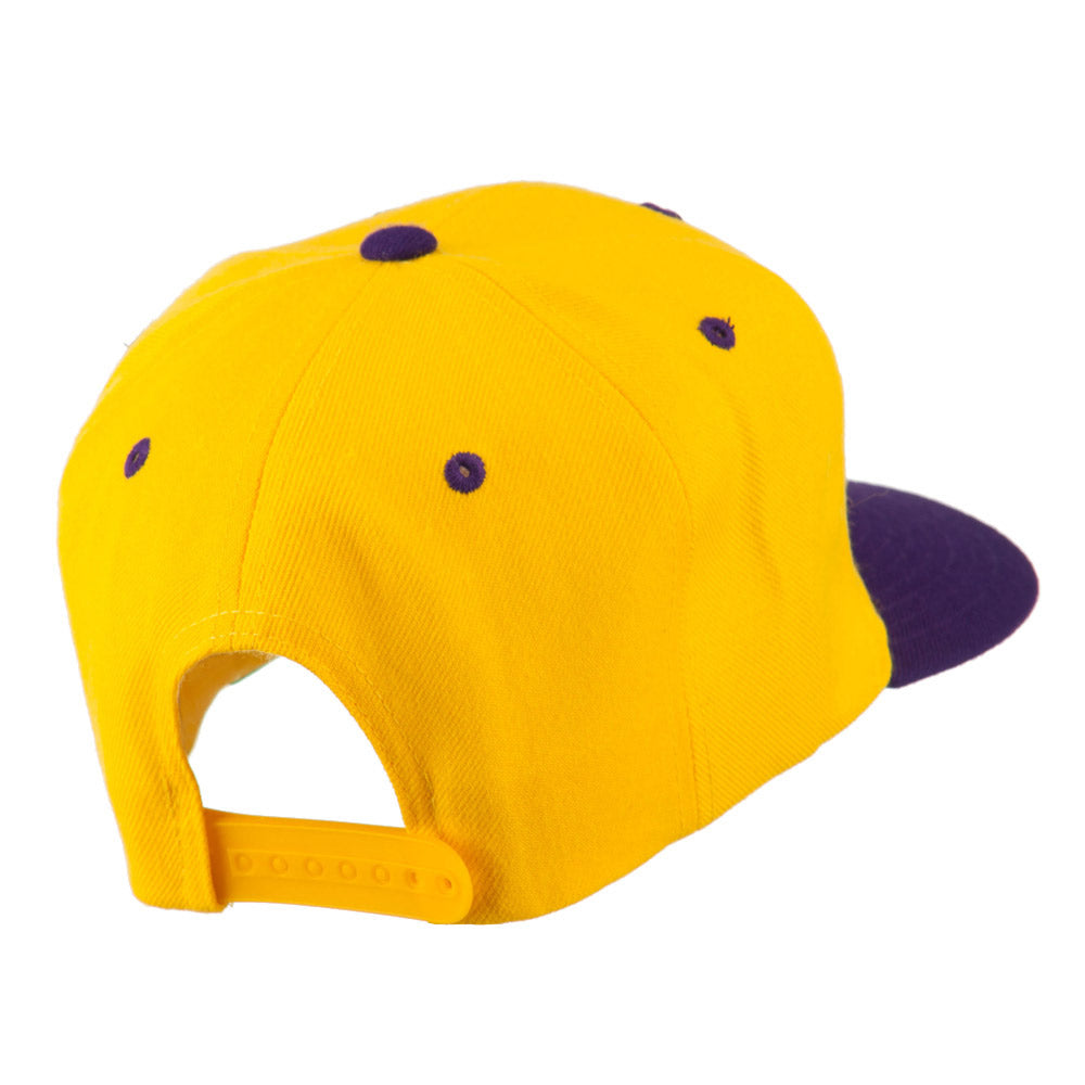Two Tone Flat Bill Adjustable Ball Cap