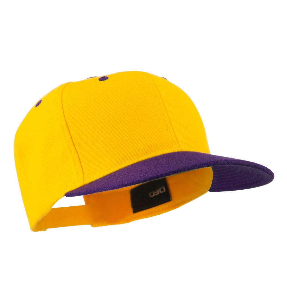Two Tone Flat Bill Adjustable Ball Cap
