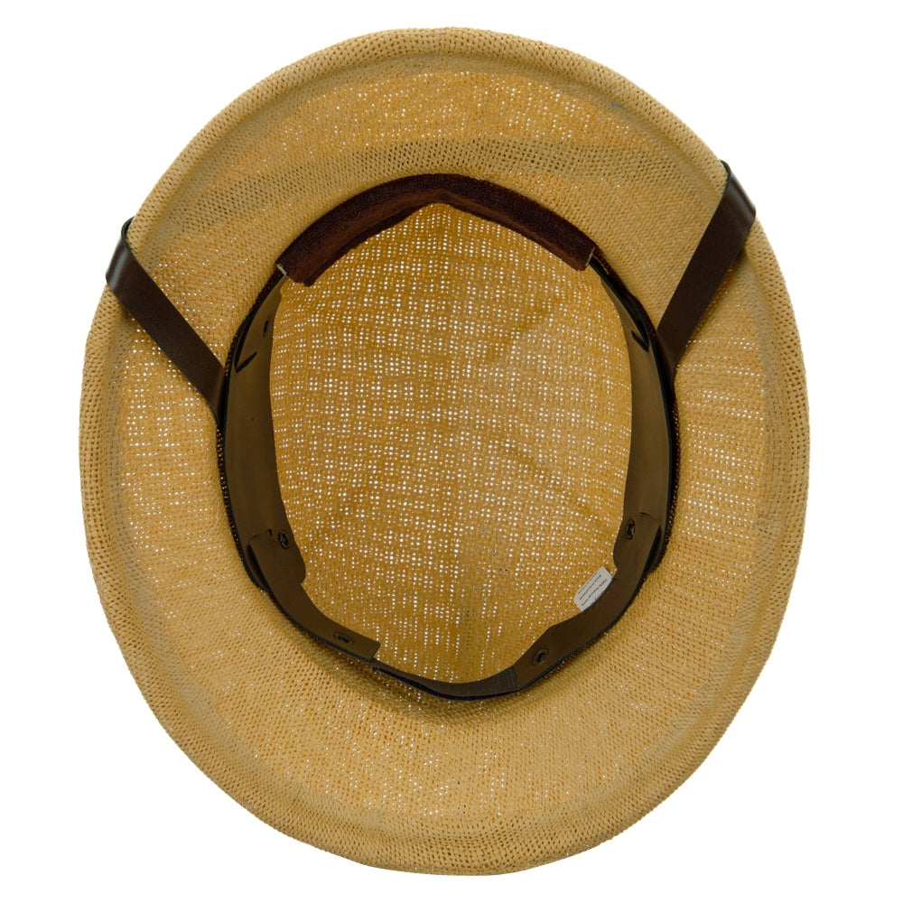 UPF 50+ Pith Helmet Twisted Toyo with Flower Ribbon