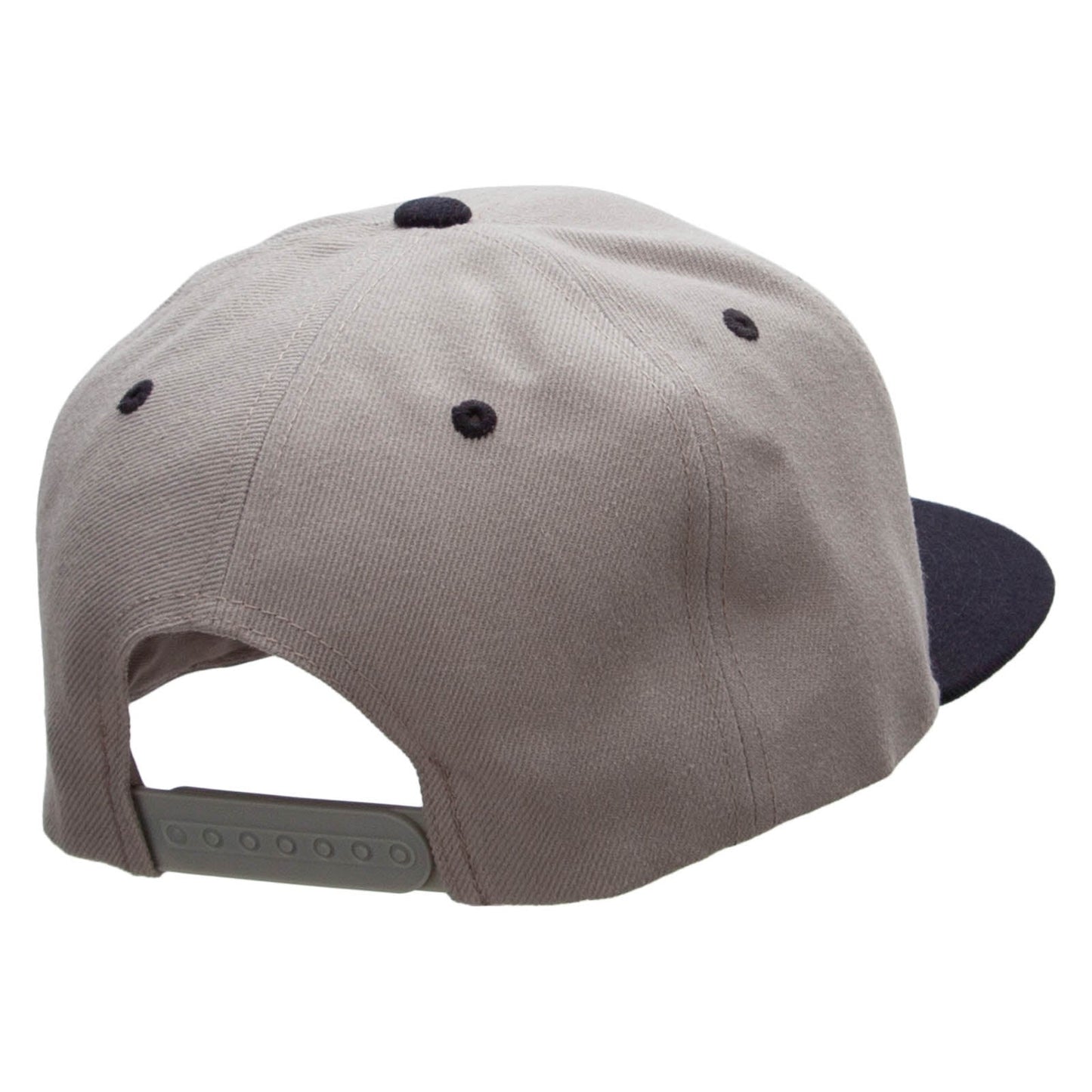 Two Tone Flat Bill Adjustable Ball Cap