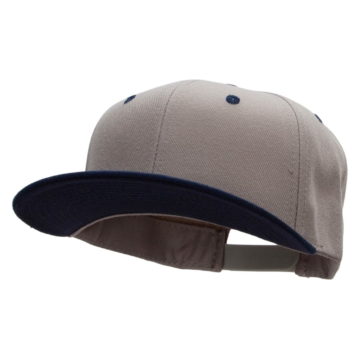 Two Tone Flat Bill Adjustable Ball Cap