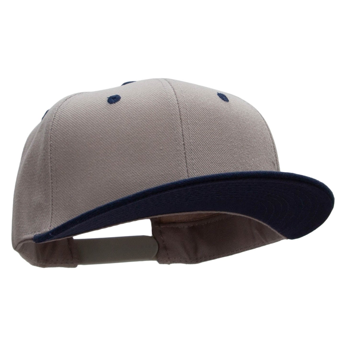 Two Tone Flat Bill Adjustable Ball Cap