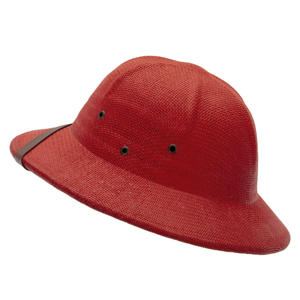 UPF 50+ Pith Helmet Twisted Toyo with Flower Ribbon