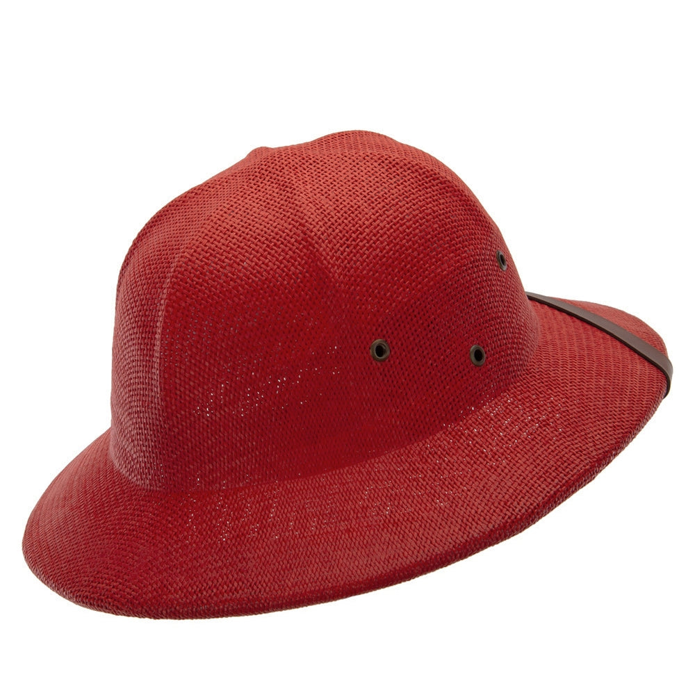 UPF 50+ Pith Helmet Twisted Toyo with Flower Ribbon