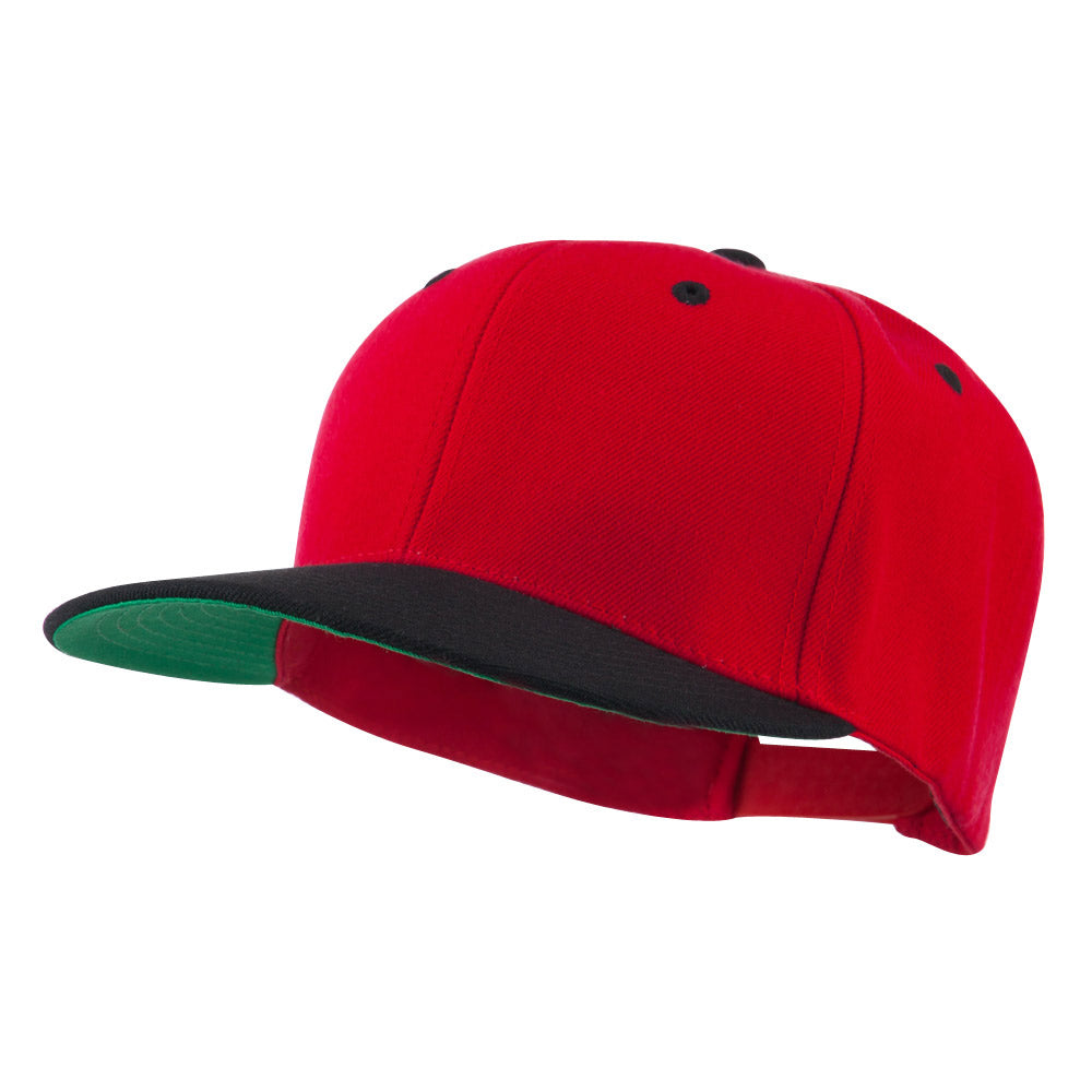Two Tone Flat Bill Adjustable Ball Cap