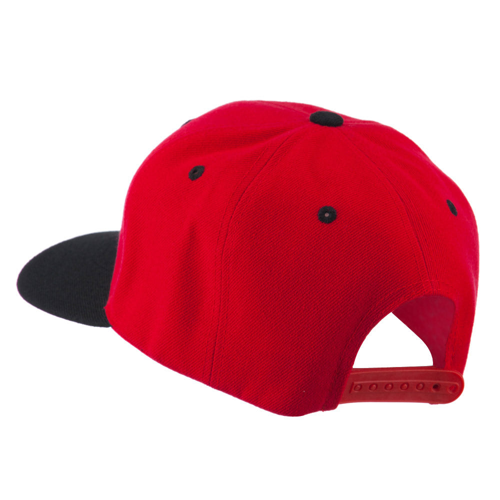 Two Tone Flat Bill Adjustable Ball Cap