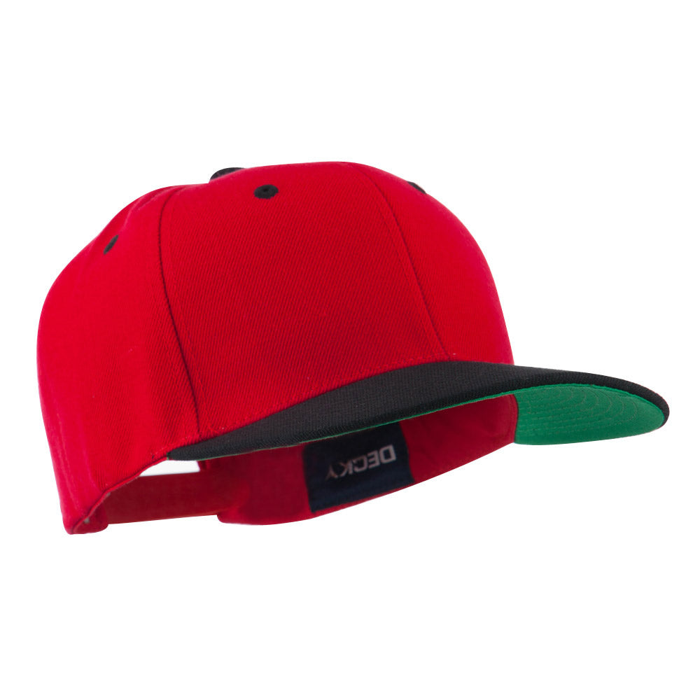 Two Tone Flat Bill Adjustable Ball Cap