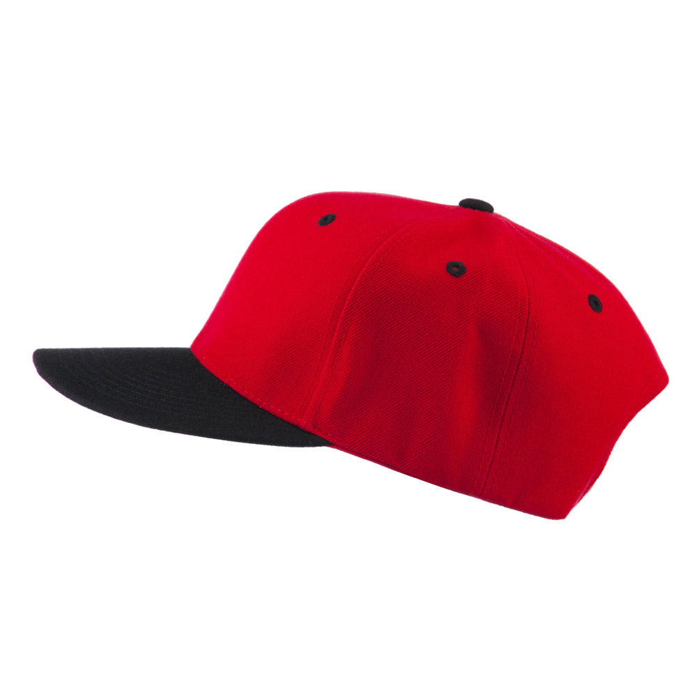 Two Tone Flat Bill Adjustable Ball Cap