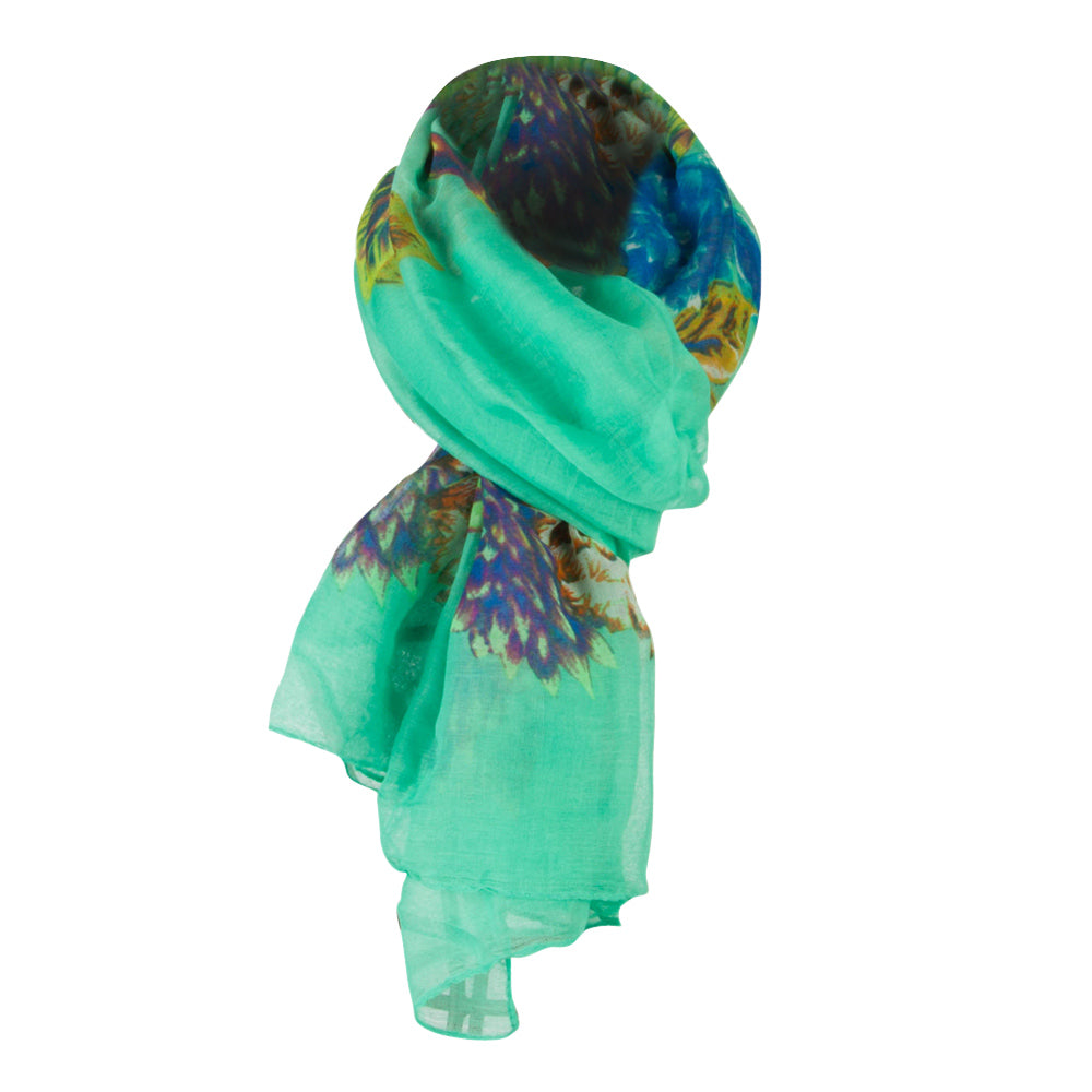 Thistle Flower Summer Scarf