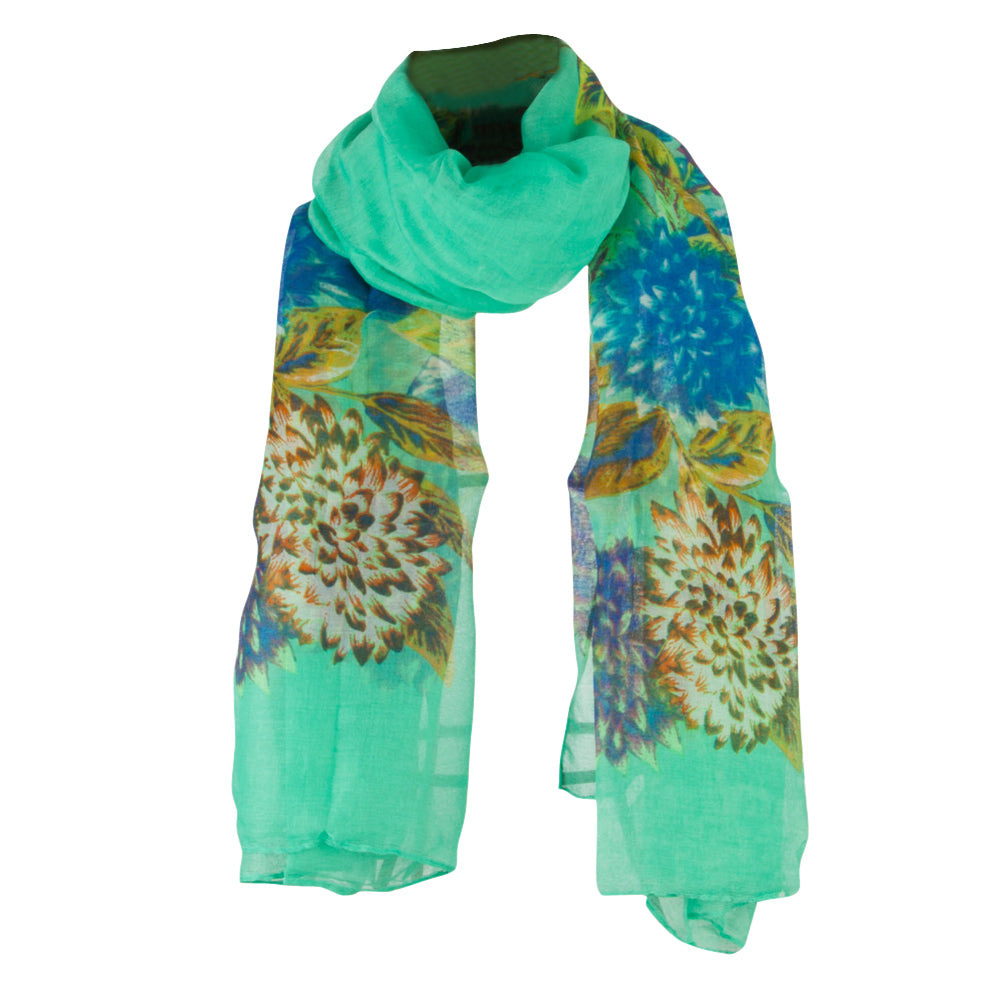 Thistle Flower Summer Scarf