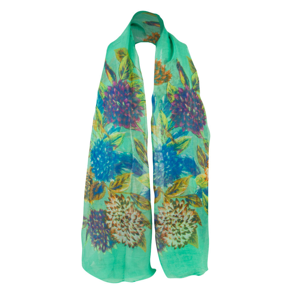 Thistle Flower Summer Scarf