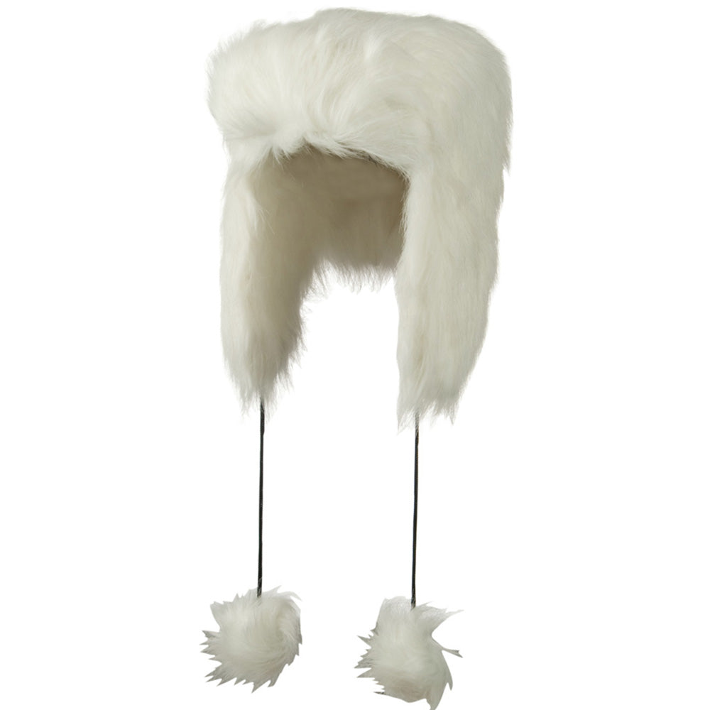 Woman's Faux Fur Pom Pom Trooper Hat