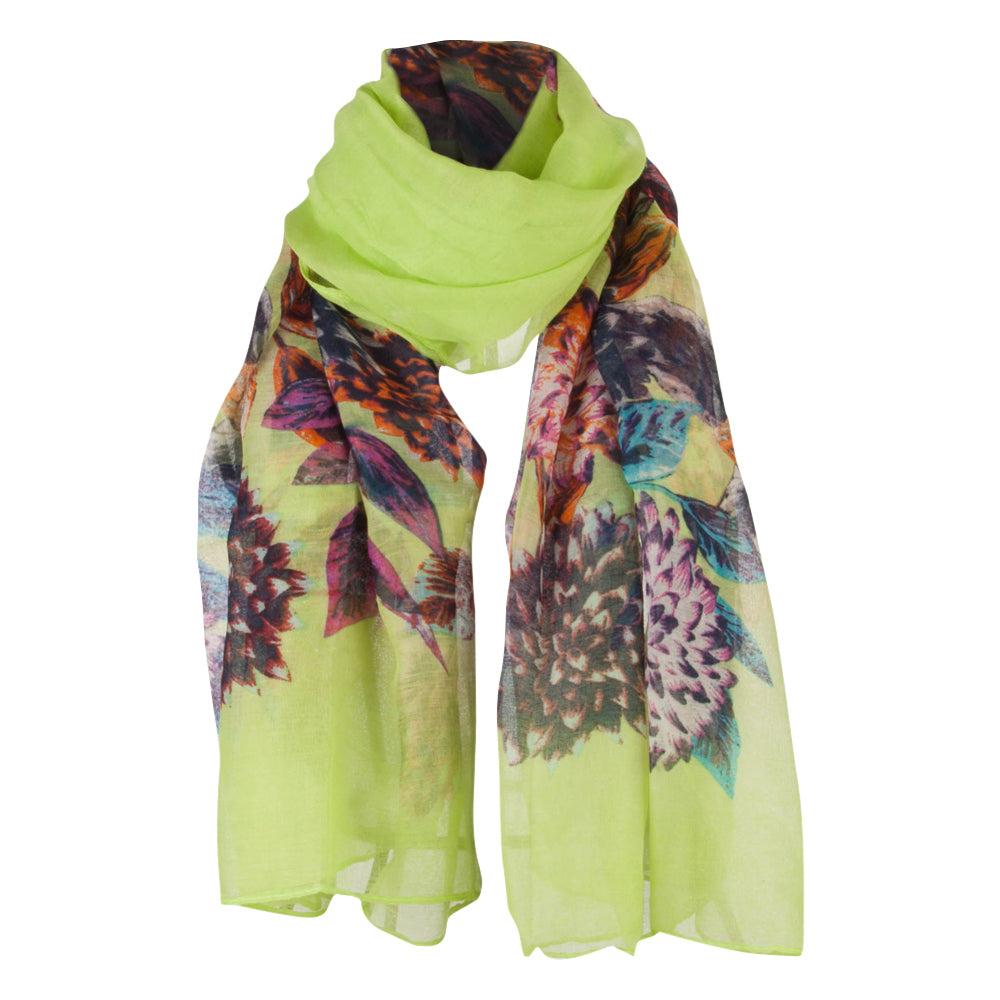 Thistle Flower Summer Scarf