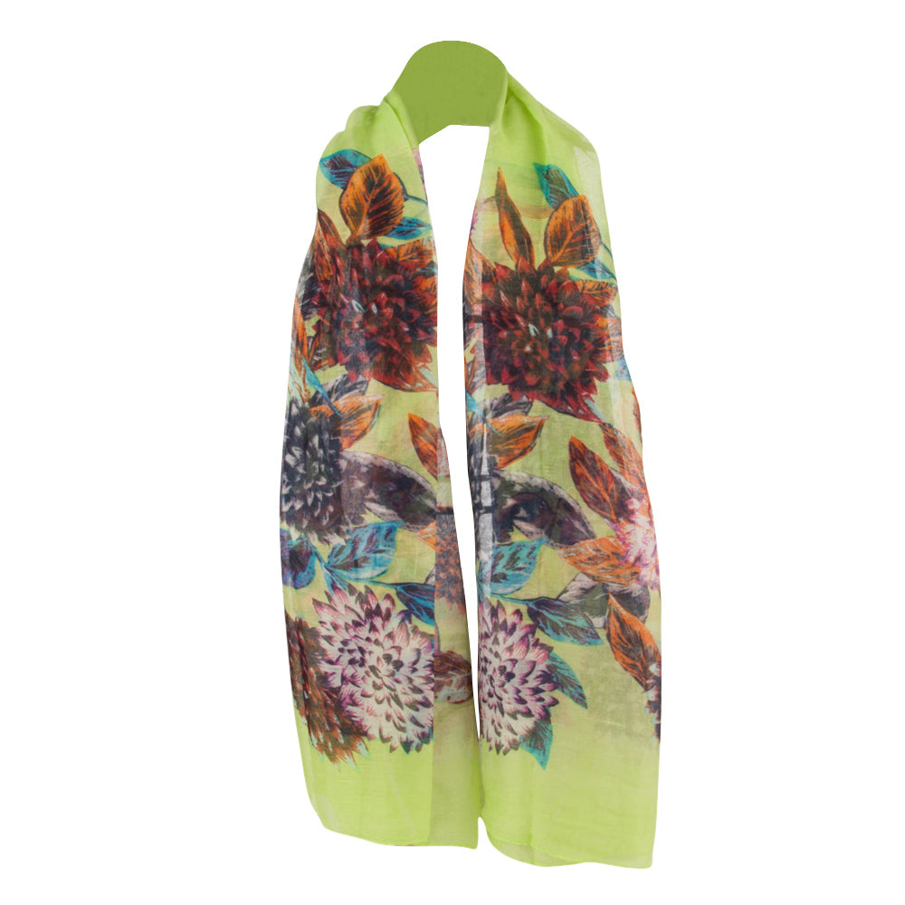 Thistle Flower Summer Scarf