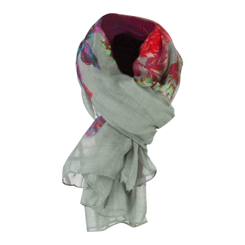 Thistle Flower Summer Scarf