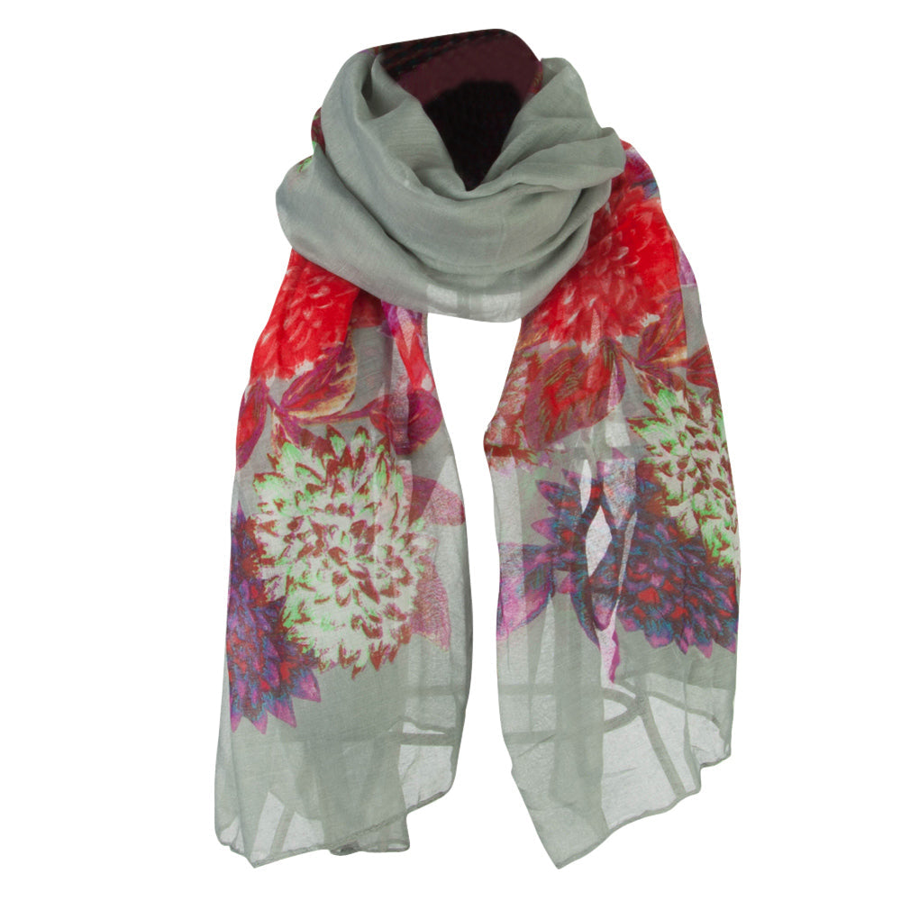 Thistle Flower Summer Scarf