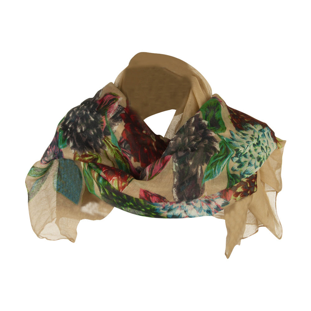 Thistle Flower Summer Scarf