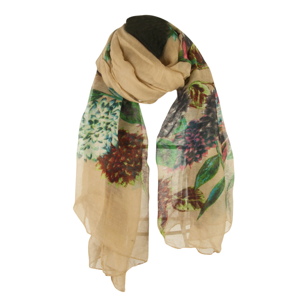 Thistle Flower Summer Scarf