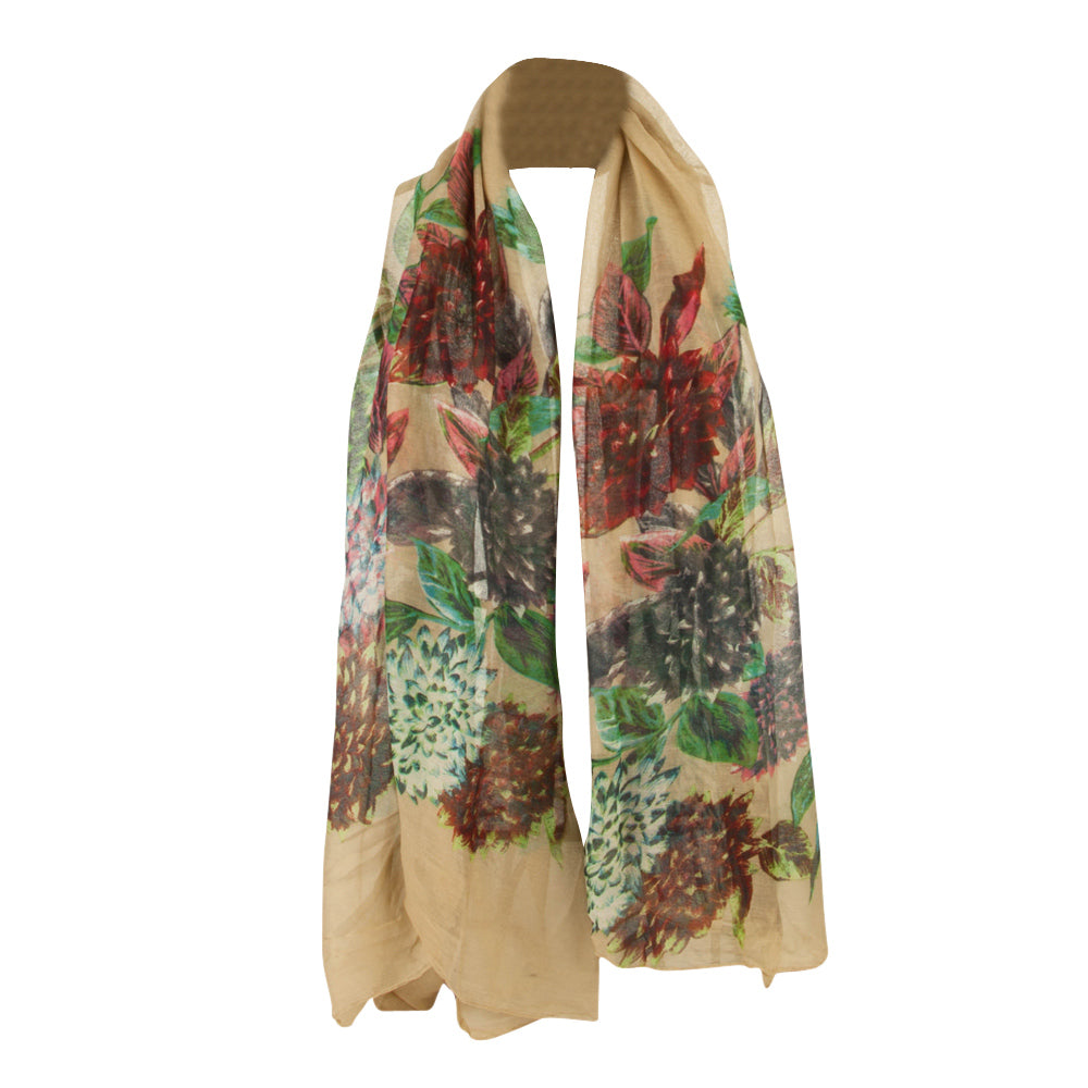 Thistle Flower Summer Scarf