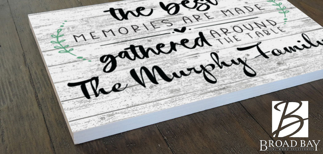 The Best Memories Are Made Gathered Around The Table Sign