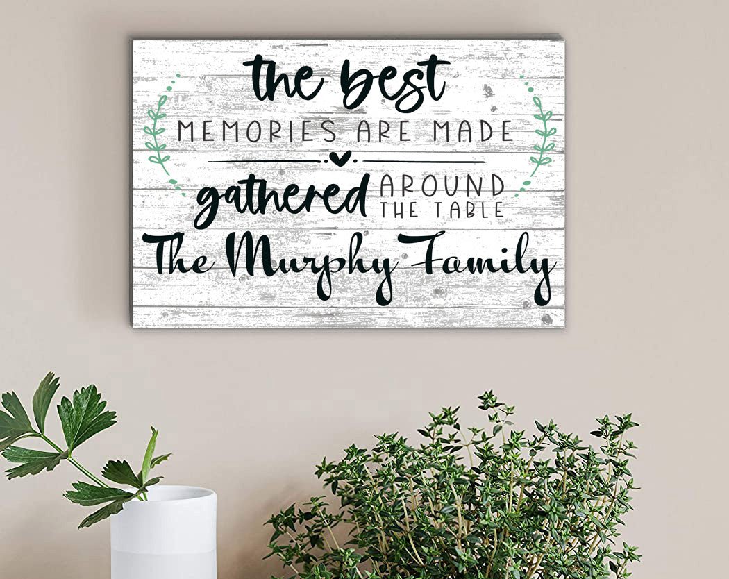 The Best Memories Are Made Gathered Around The Table Sign