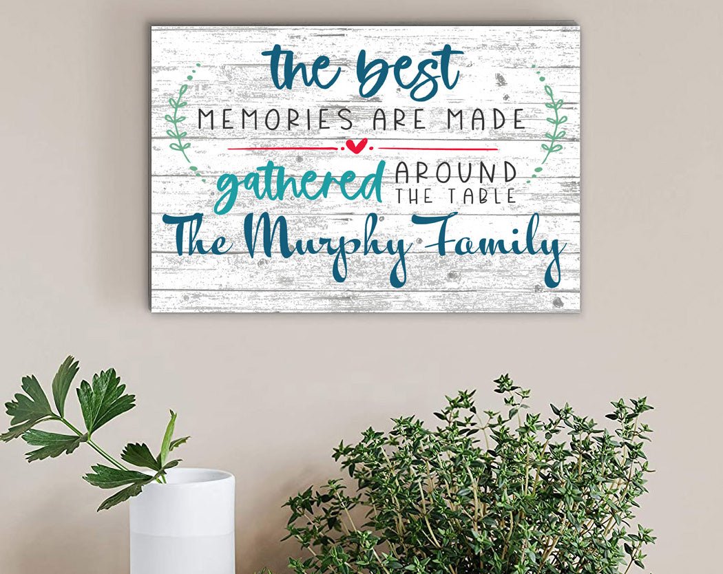 The Best Memories Are Made Gathered Around The Table Sign