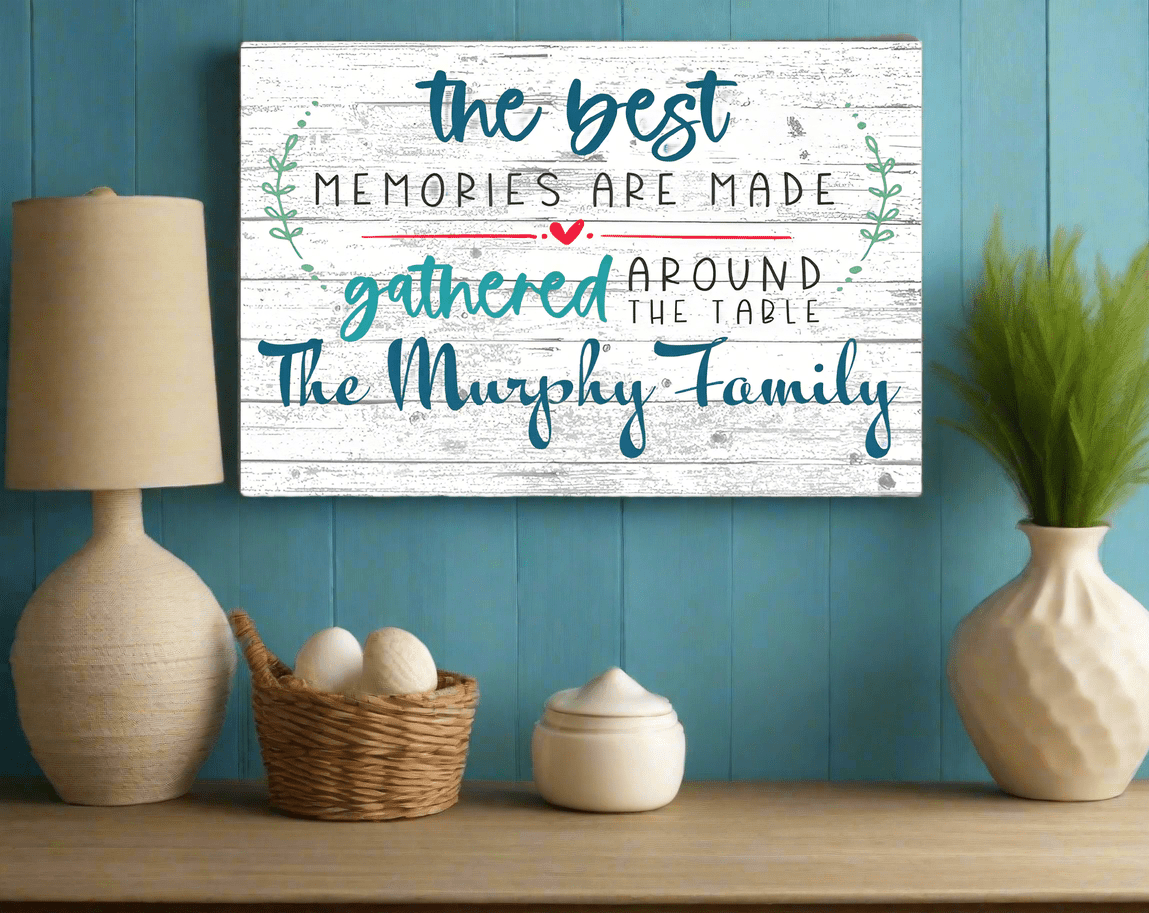 The Best Memories Are Made Gathered Around The Table Sign