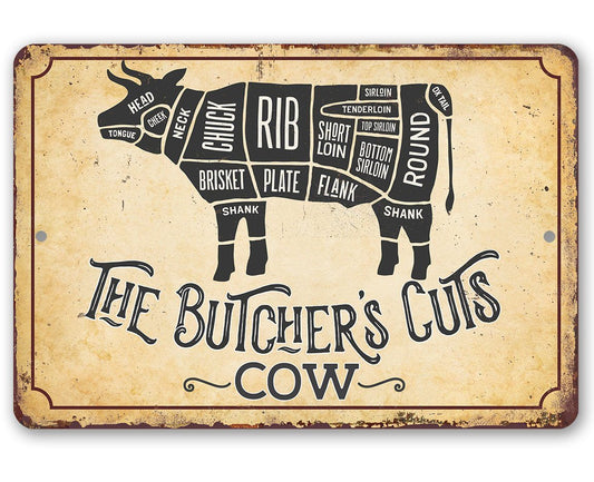 The Butcher's Cut COW - Metal Sign