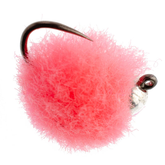 Tungsten Bead Tactical Euro Hot Pink Jig Egg Barbless Czech Nymph Fly - 1 Dozen Flies Size 16